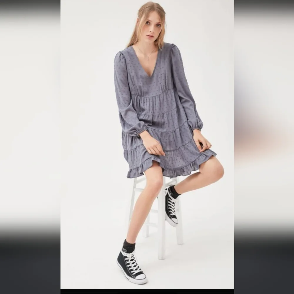 URBAN OUTFITTERS oversized comfy babydoll textured detail dress - Picture 12 of 16